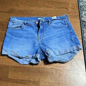 blue jean shorts
